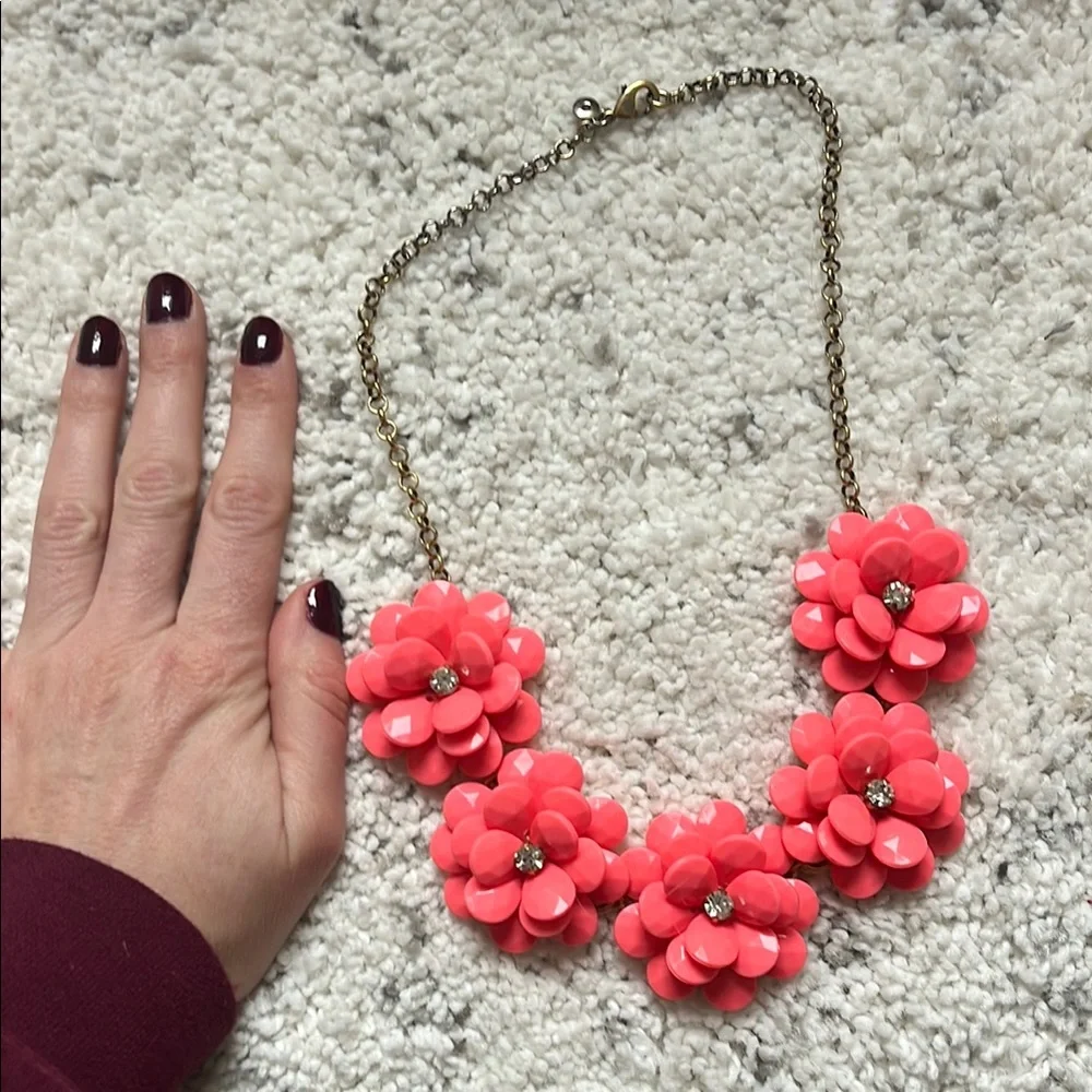 J.Crew Pink Floral Necklace - Picture 5 of 7